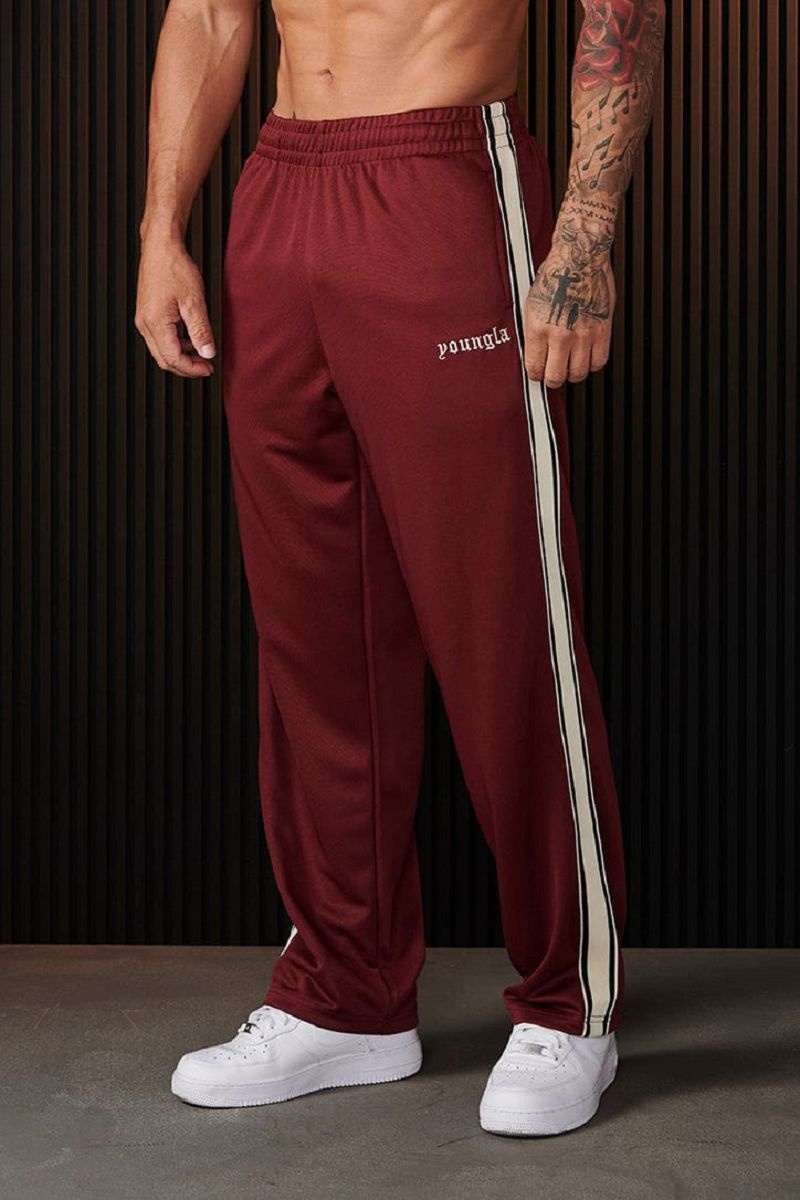 YoungLA 241 , Warm Up Pants Burgundy | NU8132-964