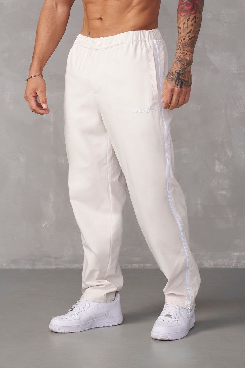 YoungLA 246 , Side Zipper Joggers Off-White | GI7642-153