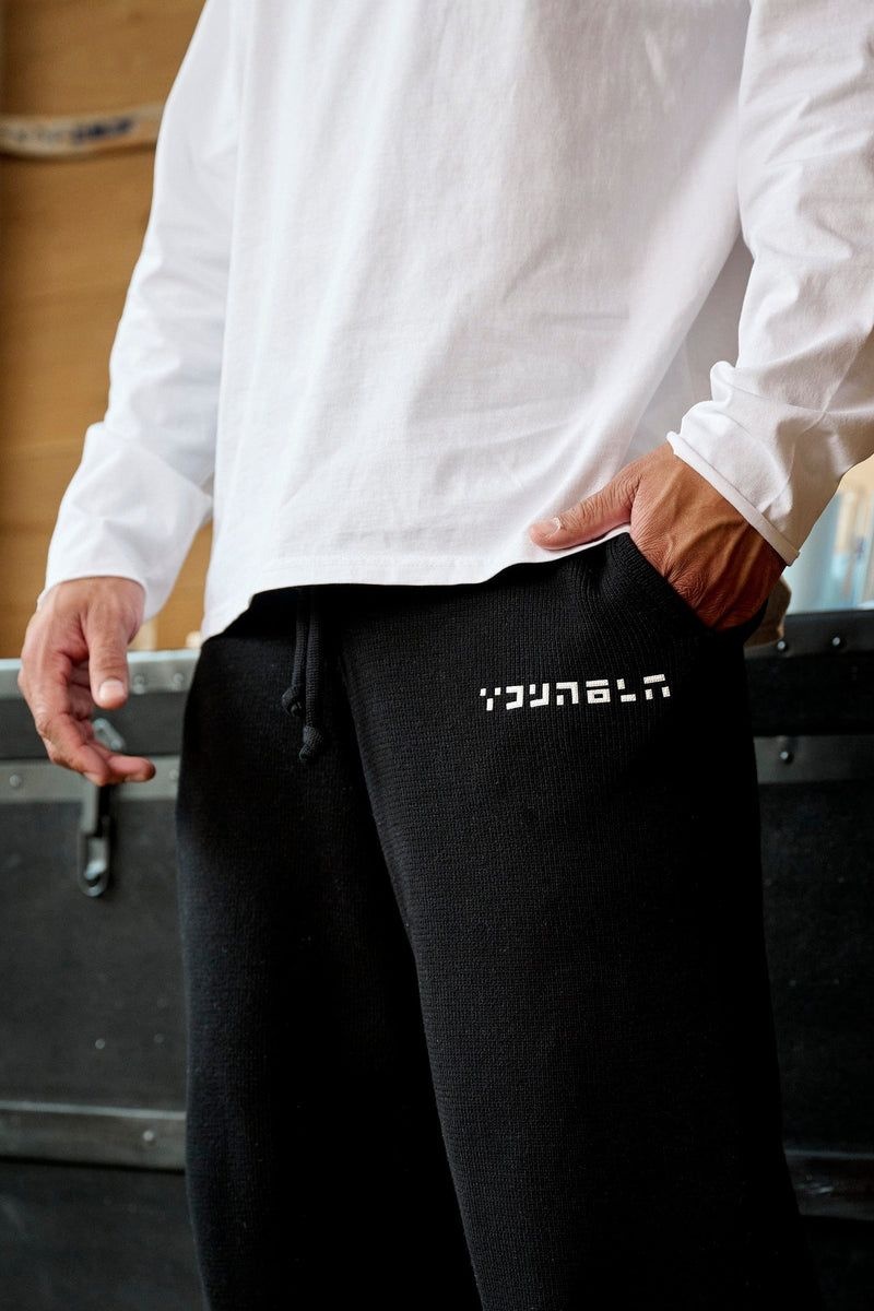 YoungLA 255 , Knitted Joggers Black | DF2591-704