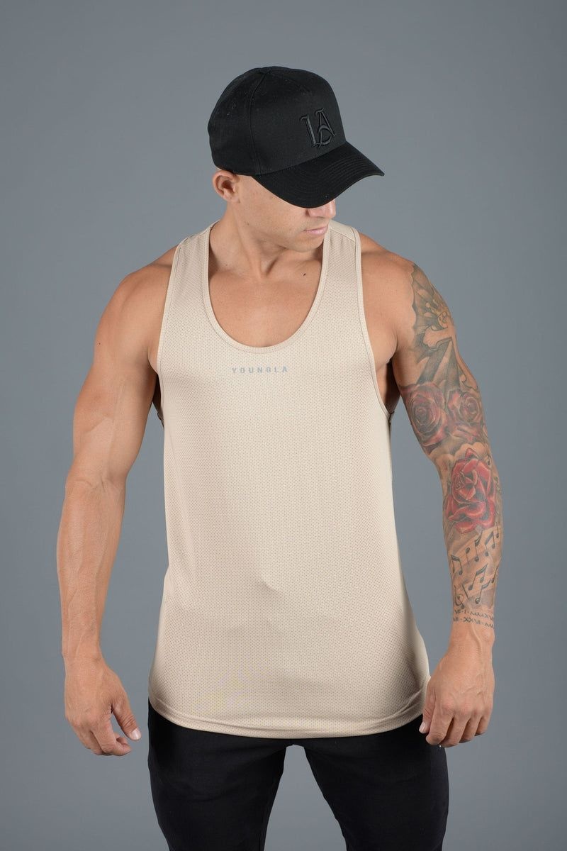 YoungLA 305 Performance Line Tank Tops Beige | FD4386-290