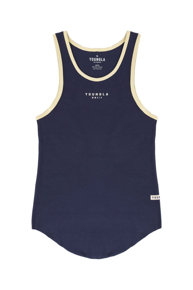 YoungLA 313 Rocket Rib Tanks Navy | AM1324-958