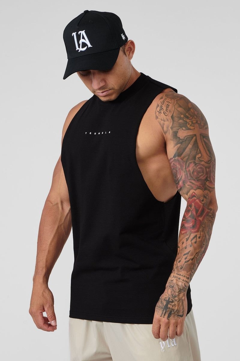 YoungLA 323 Autograph Delt Tanks Black | OD4619-078