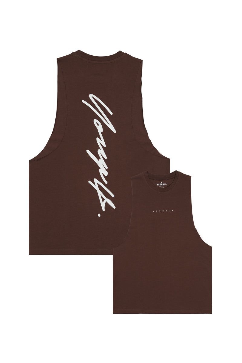 YoungLA 323 Autograph Delt Tanks Hot Fudge | AQ3749-826