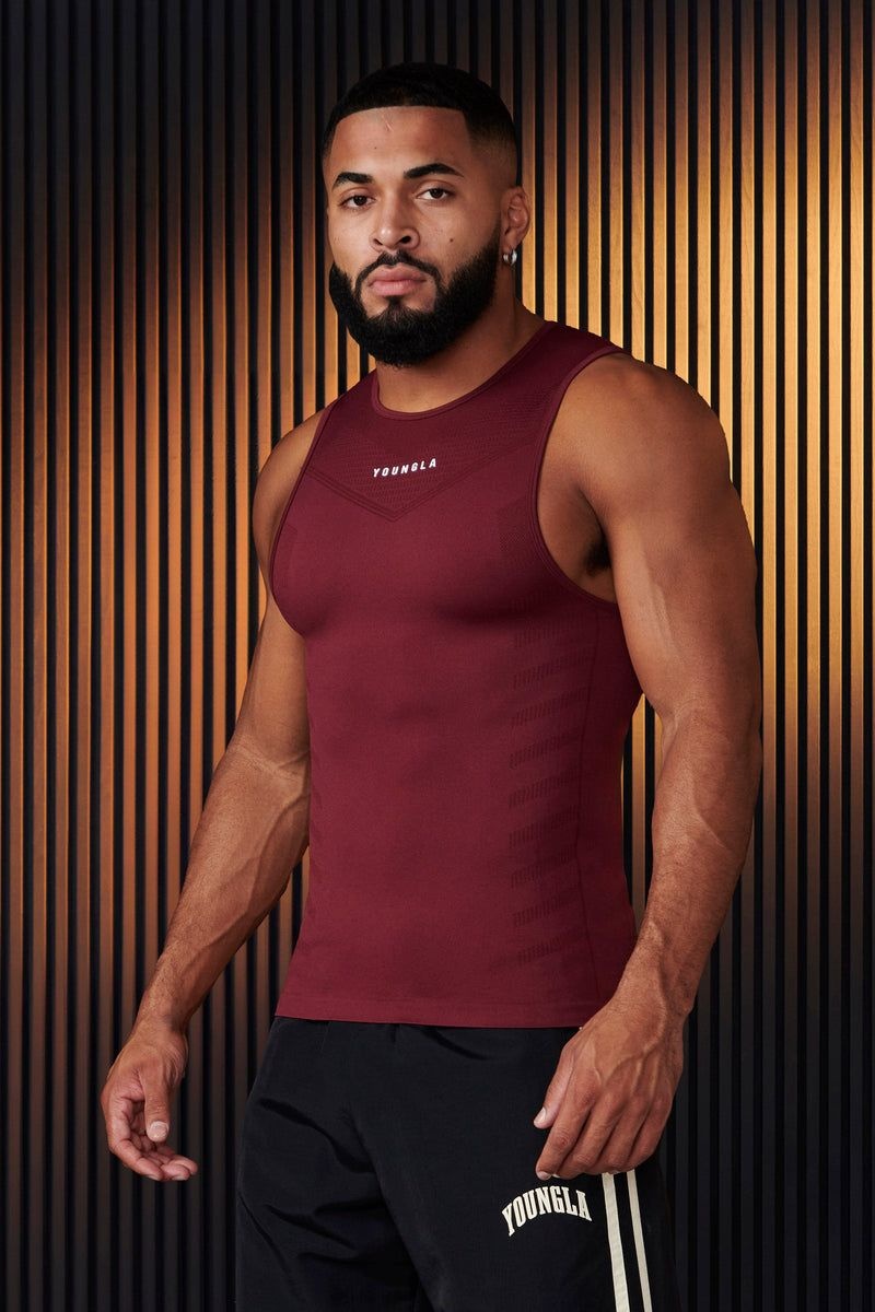 YoungLA 343 , SuperVillain Compression Tanks Burgundy | MY0463-958