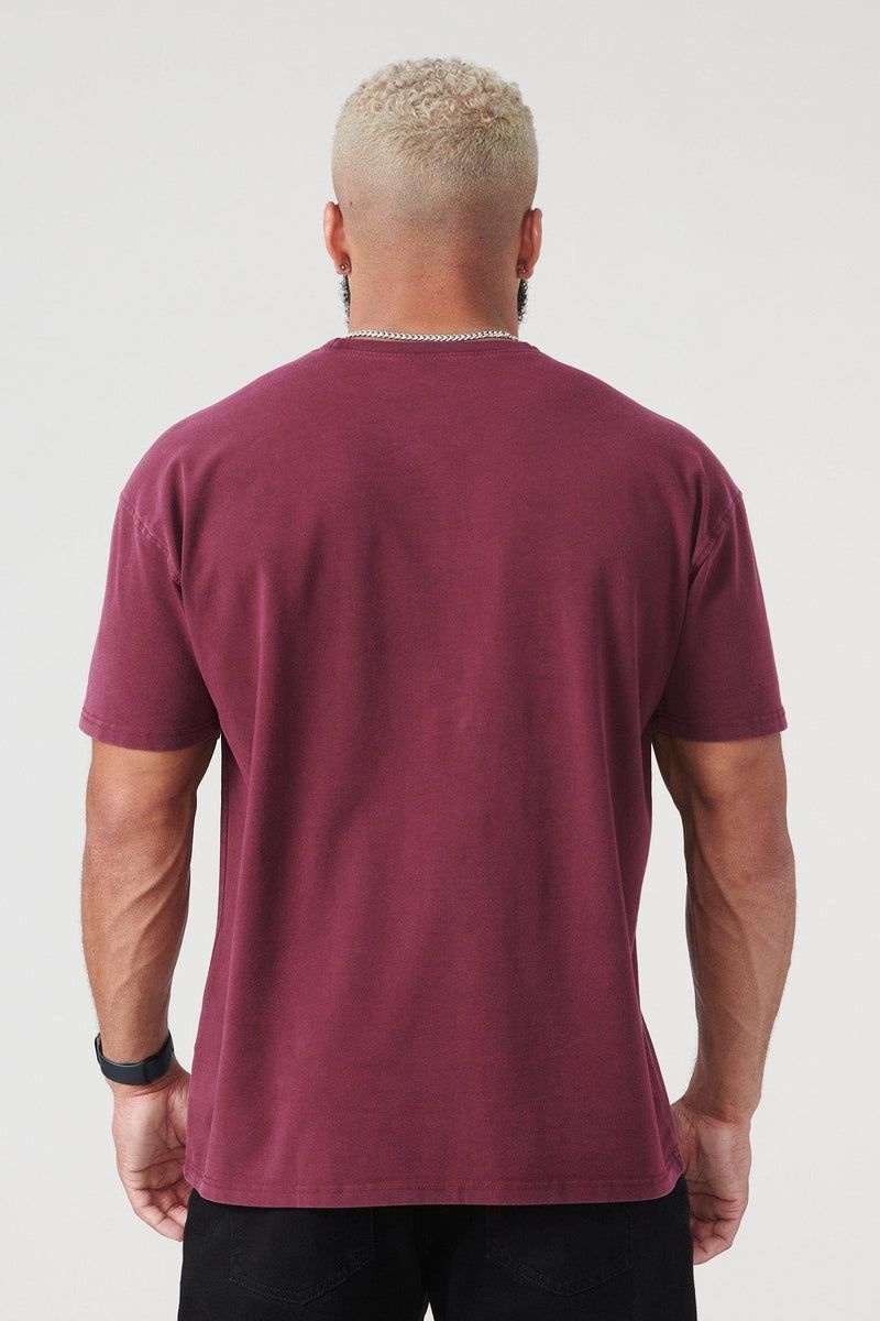 YoungLA 401 Essential Jacked Shirt Summer 23 inch Burgundy Wash | YX5837-641