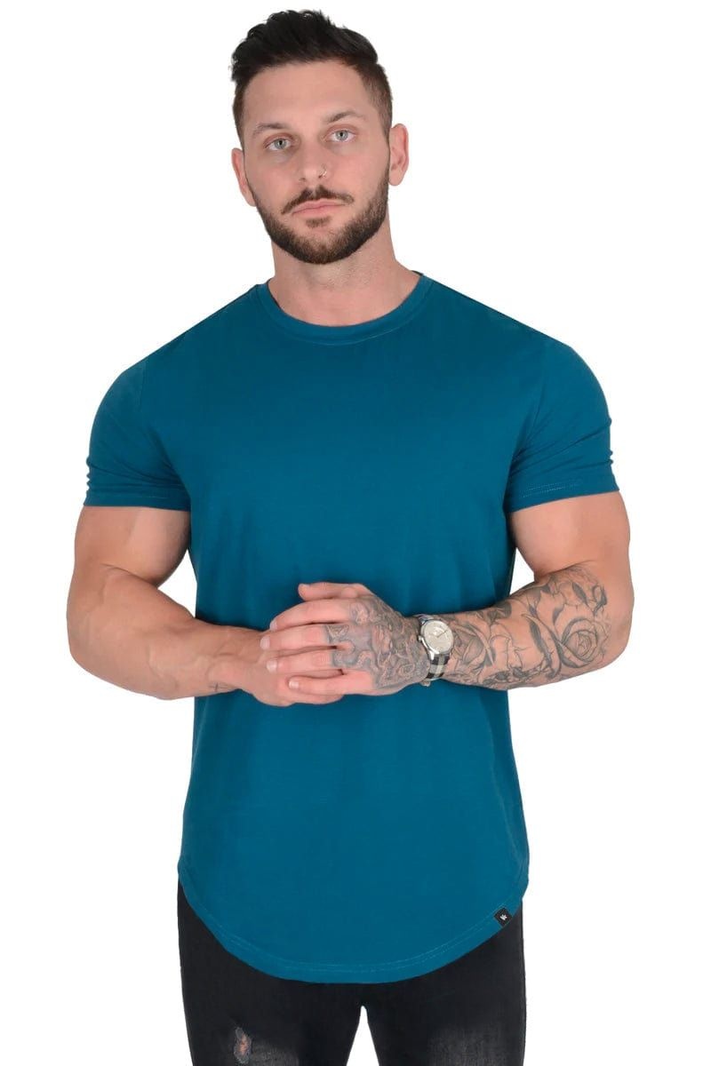 YoungLA 402 Perfect Shirt , Scallop Bottom Teal | HD4097-615