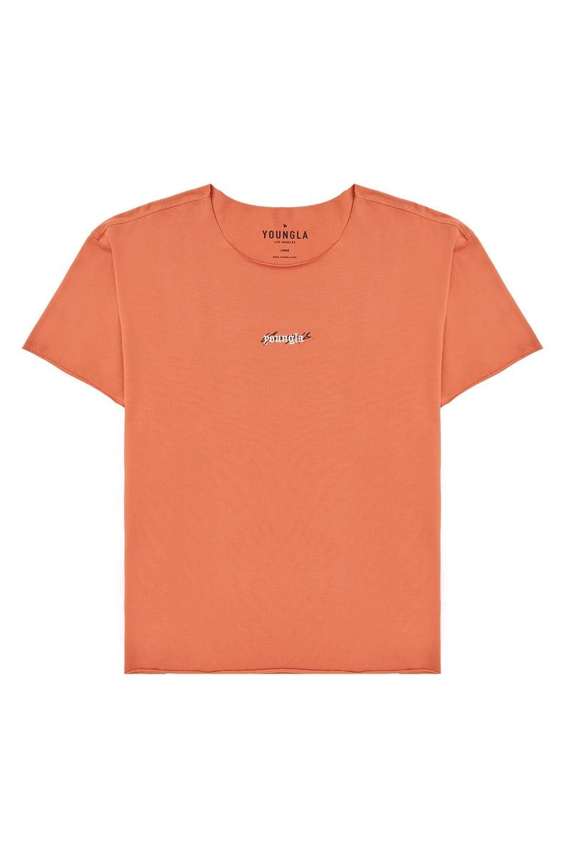 YoungLA 409 , Raw Neck Shirt Orange | GQ5276-914