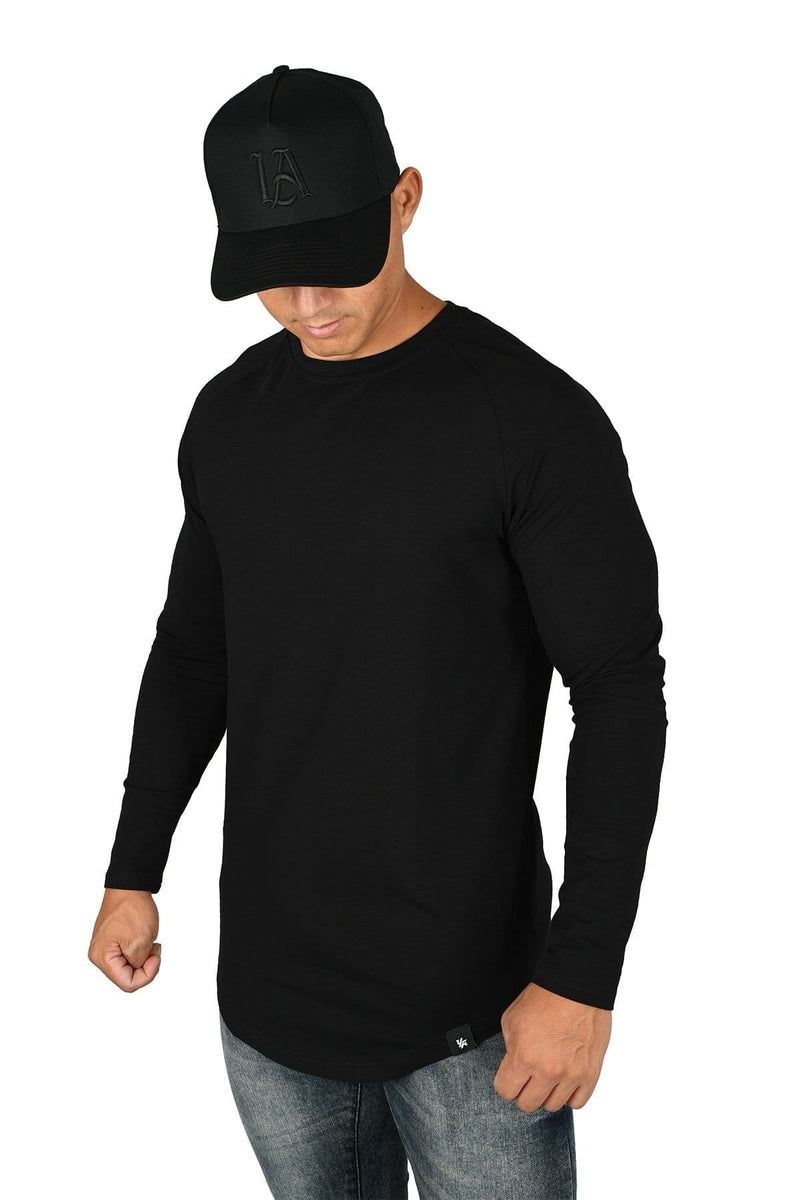 YoungLA 410 PERFECT RAGLAN LONG SLEEVE SHIRTS Black | EZ4597-138