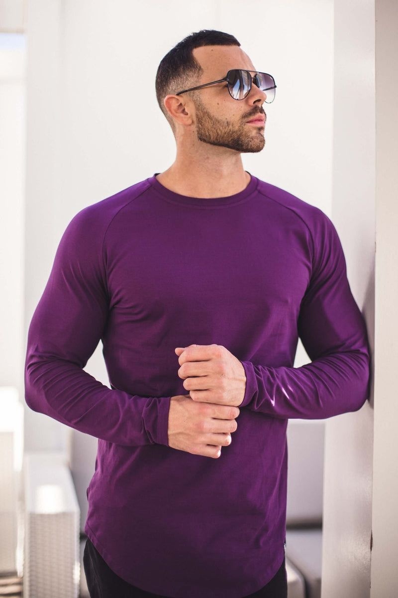 YoungLA 410 PERFECT RAGLAN LONG SLEEVE SHIRTS Purple | NZ6318-295