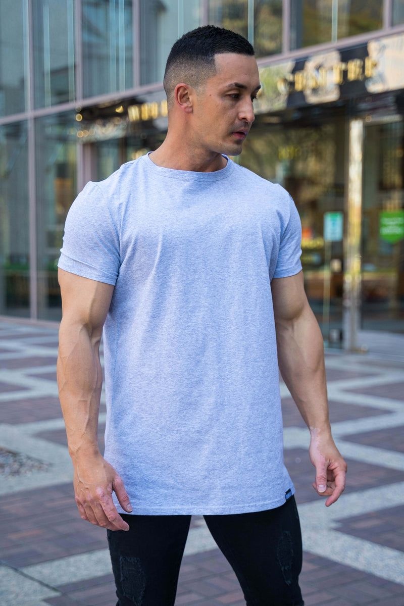 YoungLA 411 Perfect Shirt , Straight Bottom Heather Grey | IP1820-745