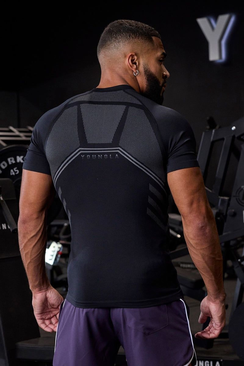 YoungLA 425 , Iron Compression Shirt Black | BG2758-394