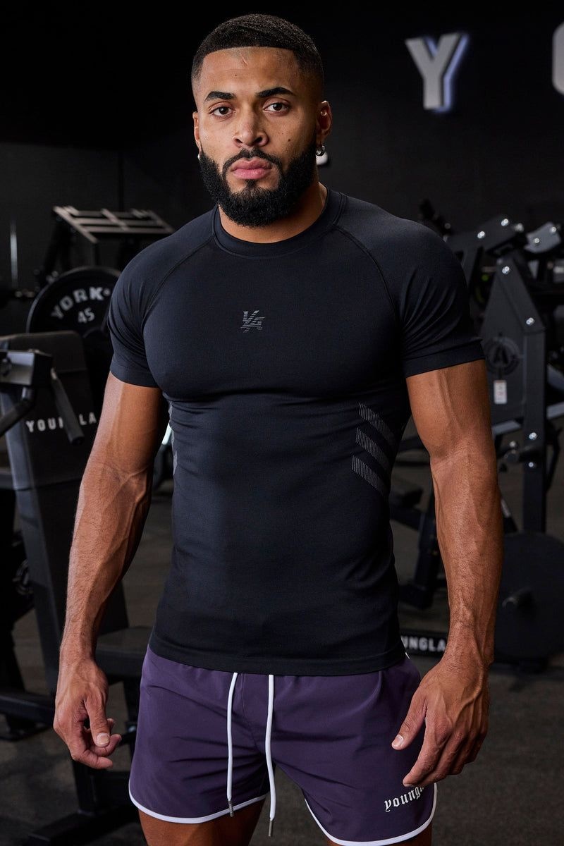 YoungLA 425 , Iron Compression Shirt Black | BG2758-394