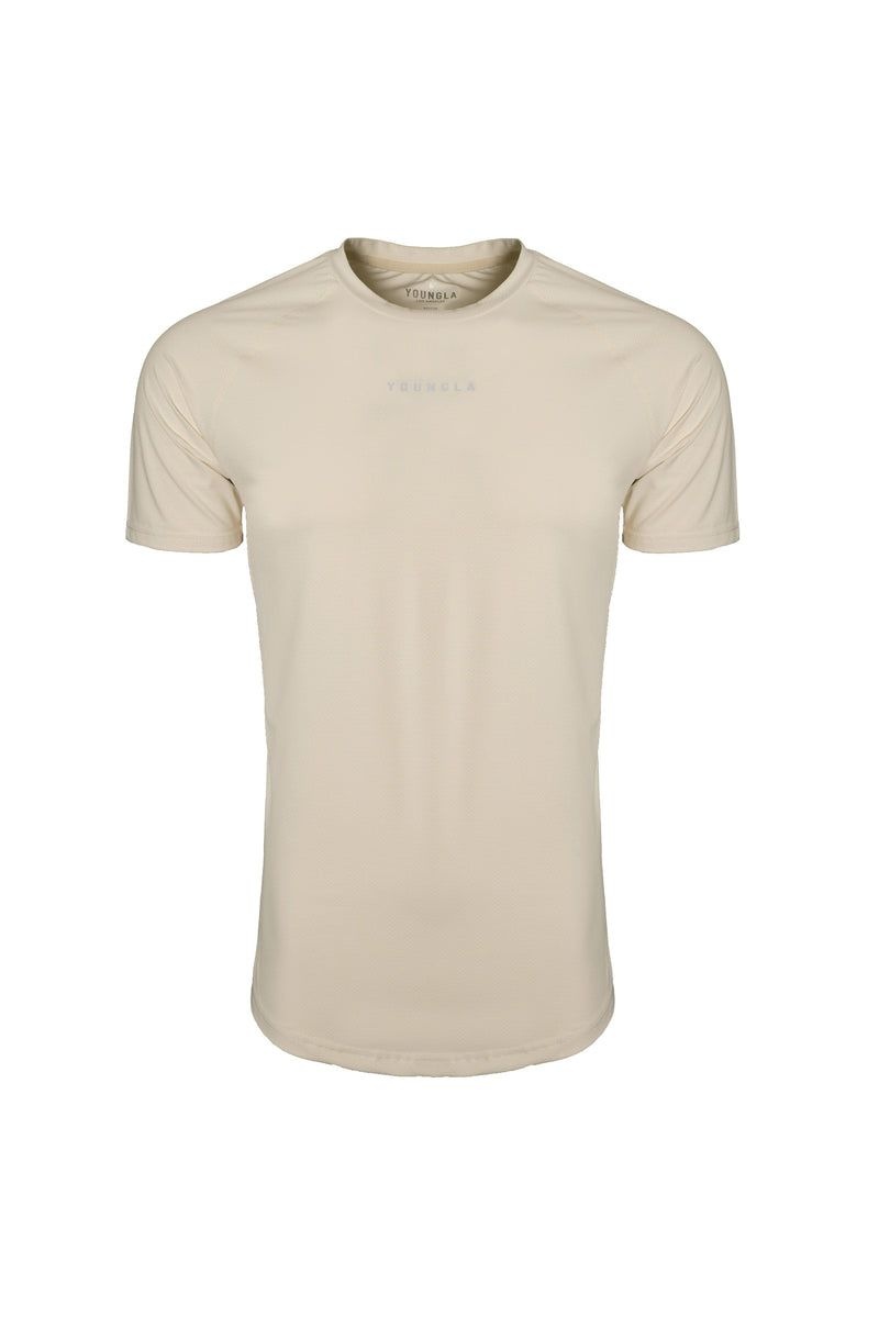 YoungLA 440 Performance Line Short Sleeve Shirts Off-White | VA0462-975