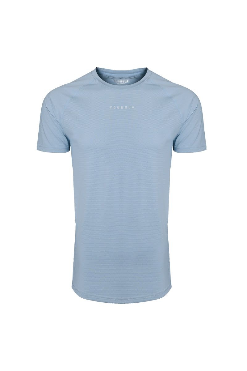 YoungLA 440 Performance Line Short Sleeve Shirts Sky Blue | UB3906-158