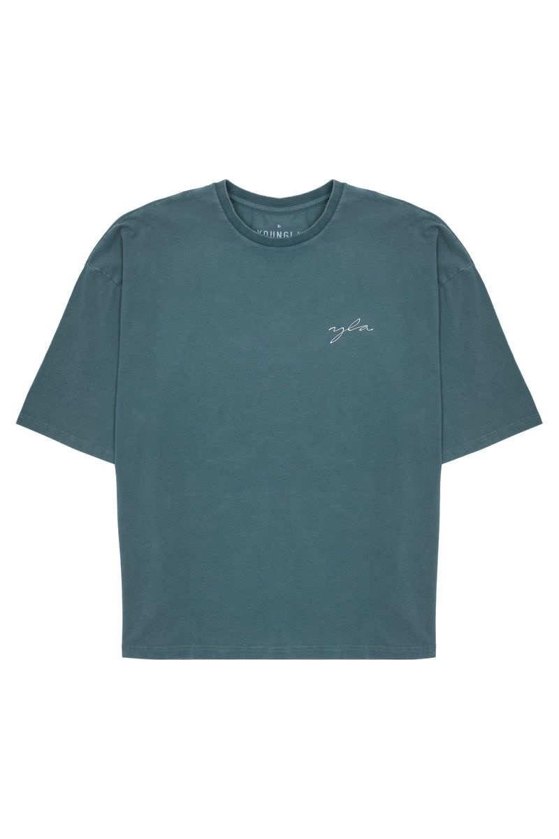 YoungLA 464 Skyline Super Sized Shirt Teal Wash | GW6791-824