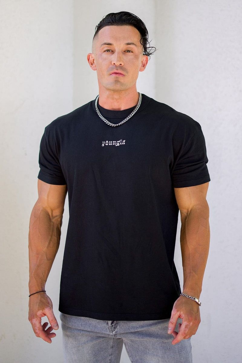 YoungLA 471 Chrome Shirt Black Wash | TU8479-301