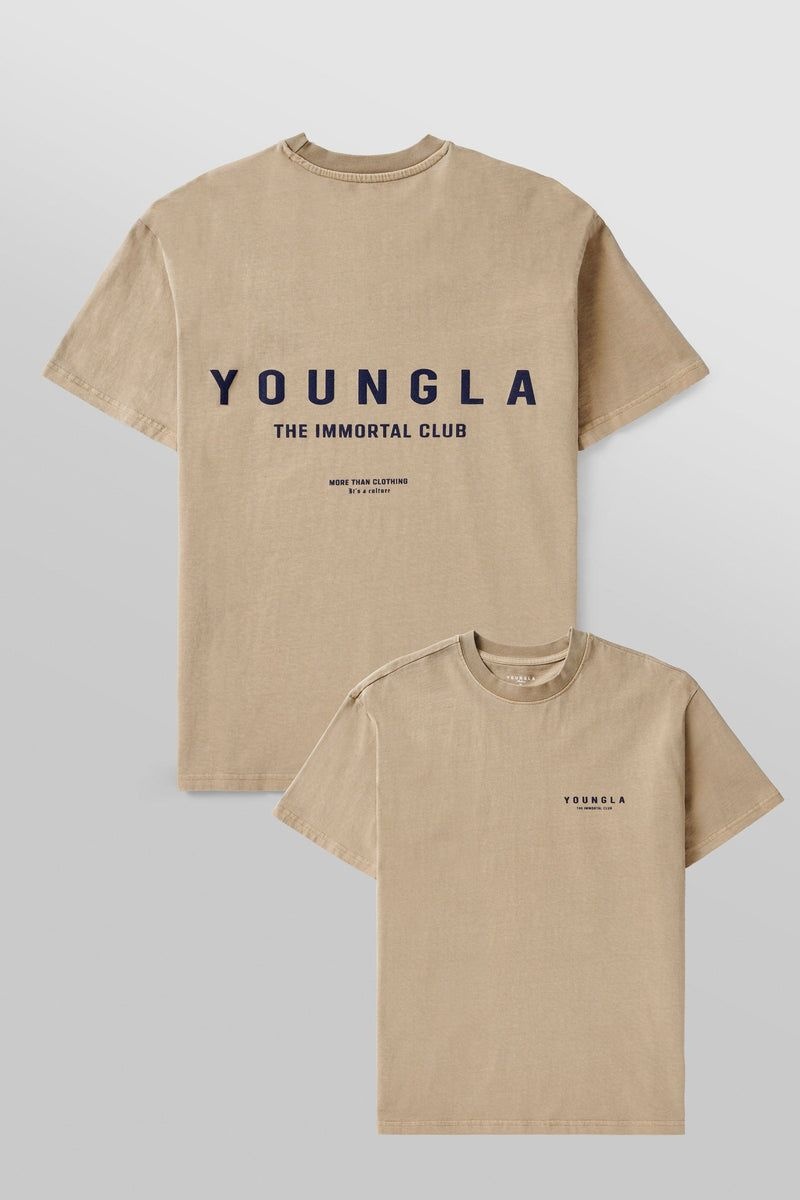 YoungLA 473 , Immortal Club Shirt Sand Wash | LF9123-780