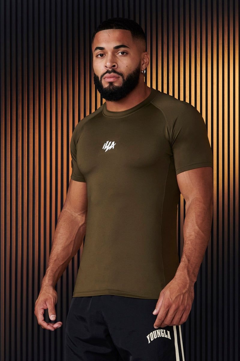 YoungLA 474 , Speed Compression Shirt Olive | MR4920-518