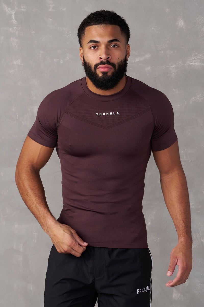 YoungLA 475 , Supervillain Compression Shirt Brown | XY7209-346