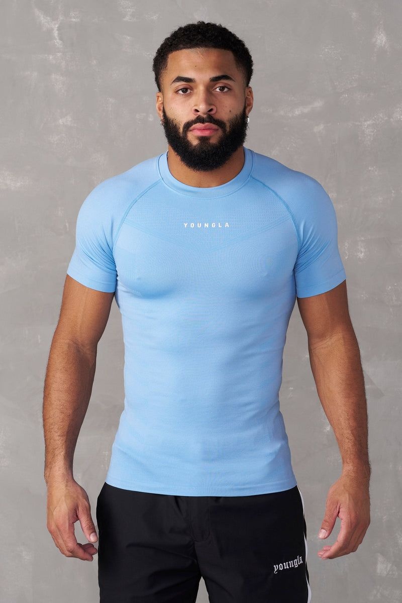 YoungLA 475 , Supervillain Compression Shirt Sky Blue | MU5317-204