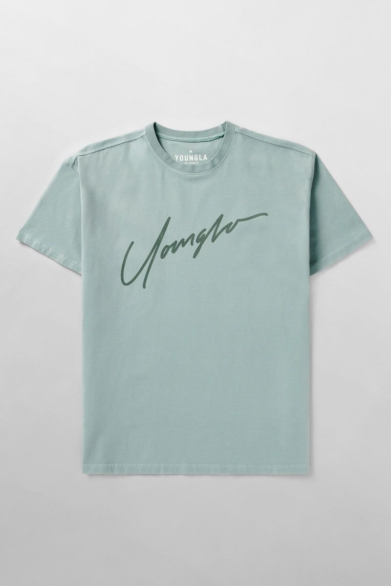 YoungLA 479 , Tonal Shirt Sage Blue | NA4597-368