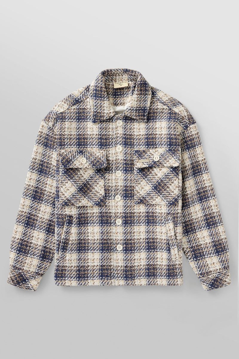 YoungLA 519 , Woven Flannel Jackets Black / White | TA5084-391