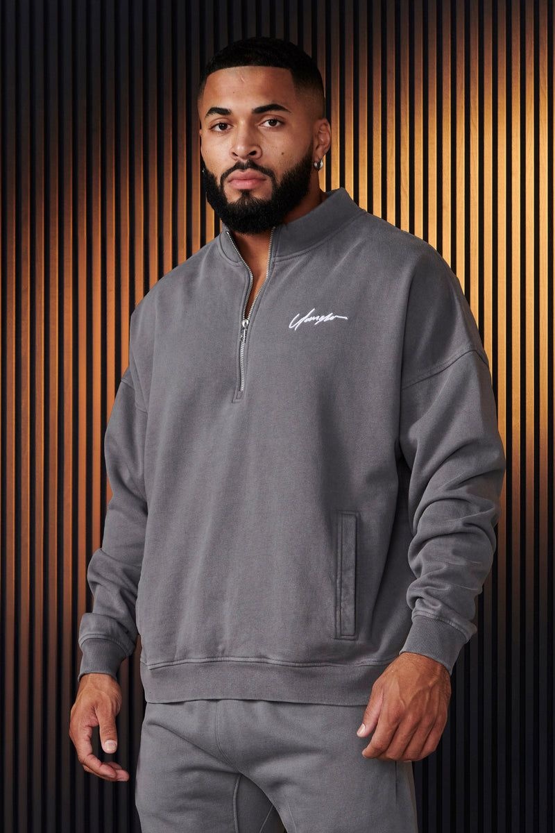 YoungLA 520 , Sunday Quarter Zips Black | JZ7209-543