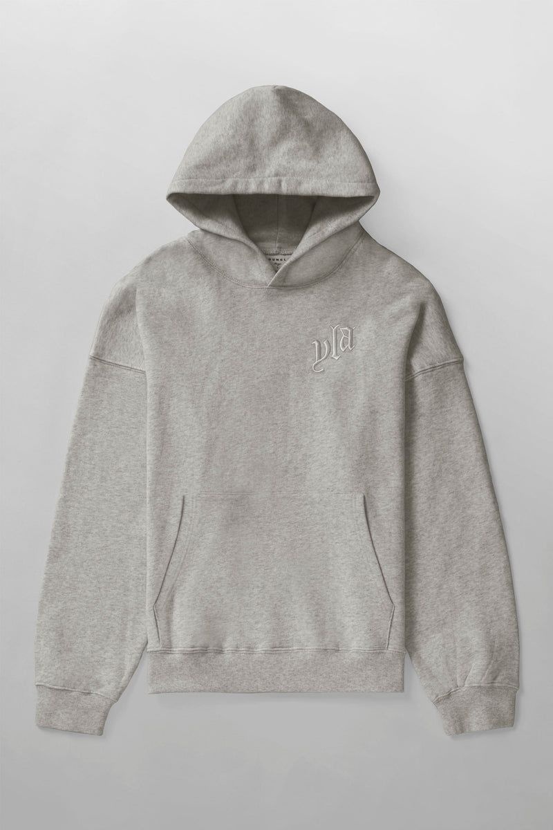 YoungLA 522 , Marshmallow Hoodies Heather Grey | YP4176-098