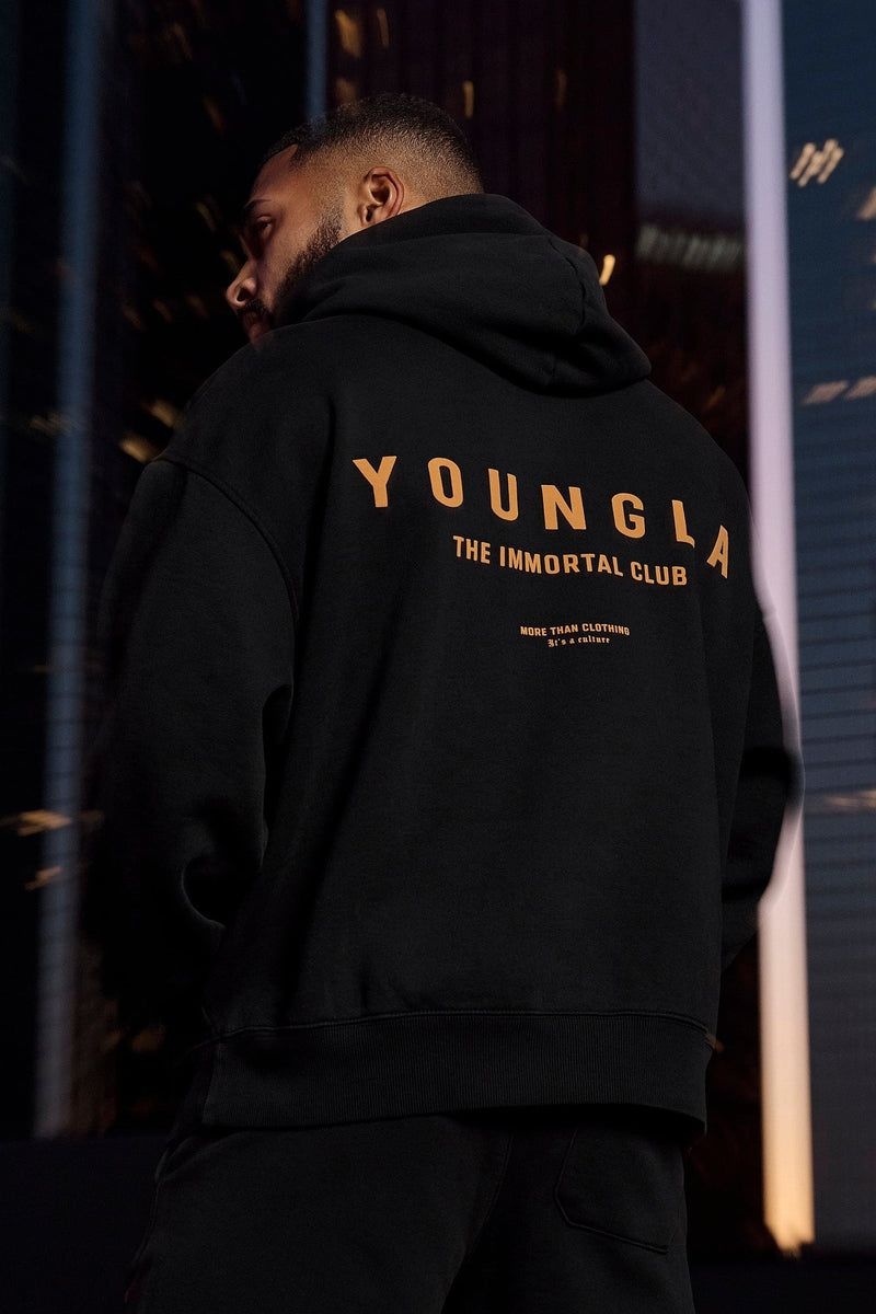 YoungLA 533 , Immortal Club Hoodies Black Wash | GZ3196-427