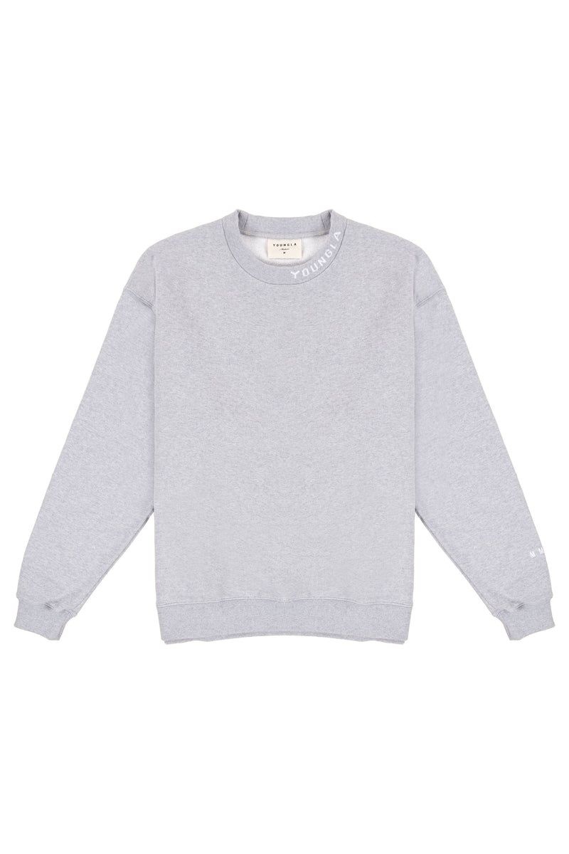 YoungLA 557 Trademark Crewnecks Heather Grey | UA0251-768