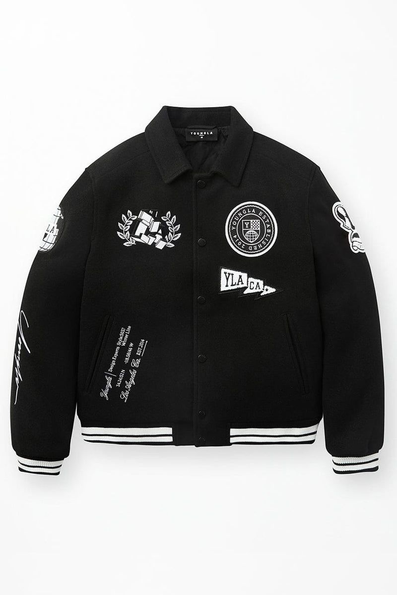 YoungLA 569 , Ace of Spade Letterman Black | TY3684-701