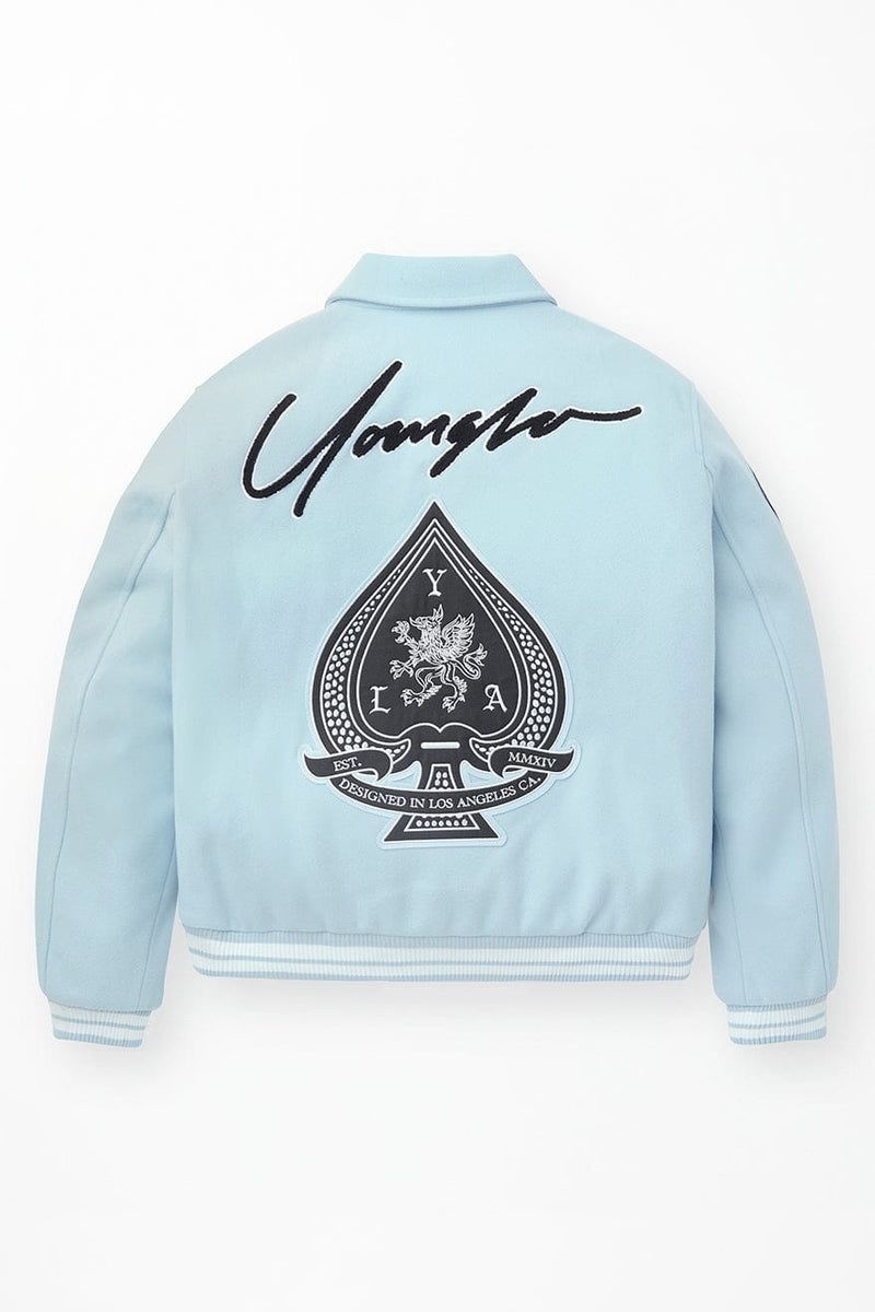 YoungLA 569 , Ace of Spade Letterman Carolina Blue | TA4512-370