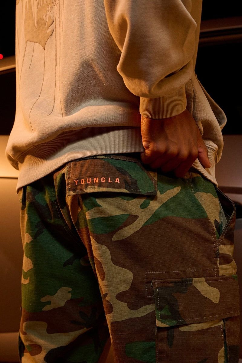 YoungLA 602 , Camo Tactical Cargos Camo Green | LK2530-419