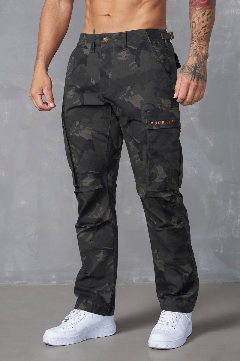 YoungLA 602 , Camo Tactical Cargos Camo Green | LK2530-419