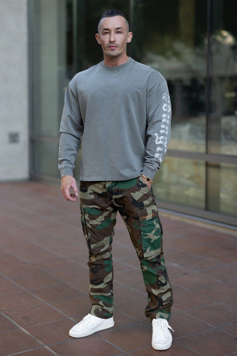 YoungLA 602 , Camo Tactical Cargos Camo Green | LK2530-419