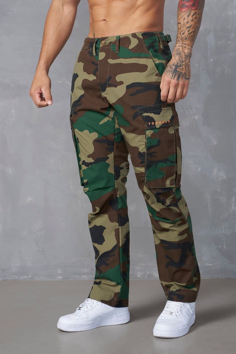 YoungLA 602 , Camo Tactical Cargos Camo Green | LK2530-419