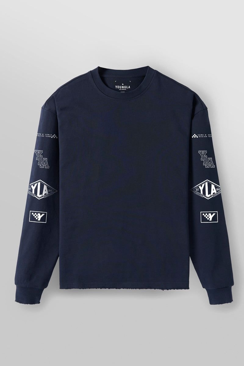 YoungLA 8037 , Excellence Longsleeves Navy | GS0679-358