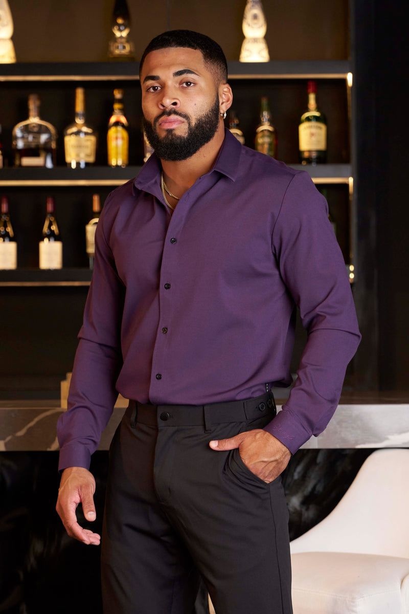 YoungLA 803 , Formal Dress Shirts Black | SY8092-361