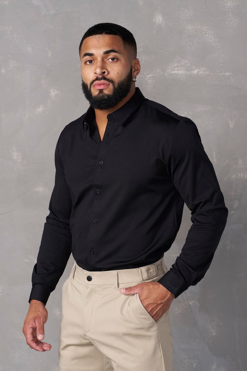 YoungLA 803 , Formal Dress Shirts Black | SY8092-361