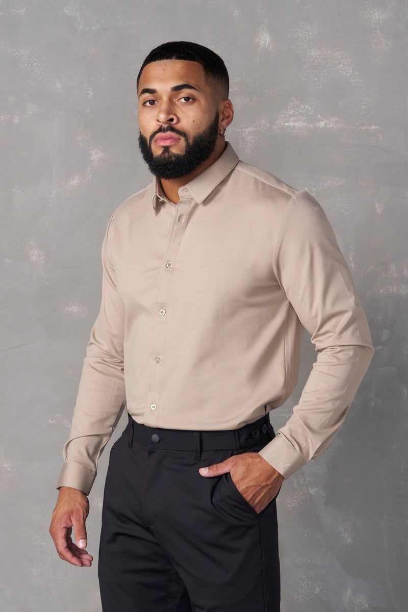 YoungLA 803 , Formal Dress Shirts Tan | JK3051-429