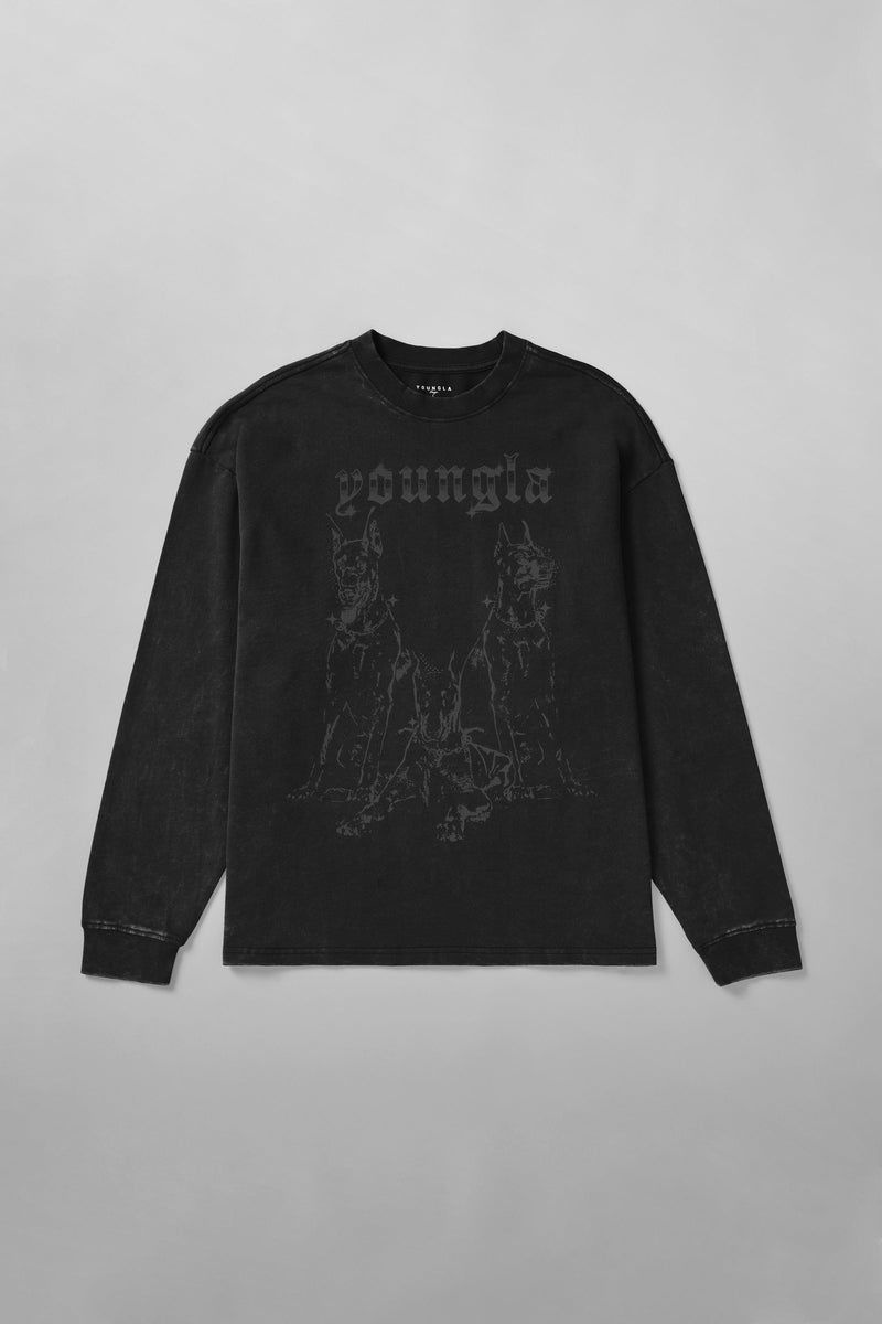 YoungLA 804 For All The Dogs Longsleeves Black Wash | YM8795-431