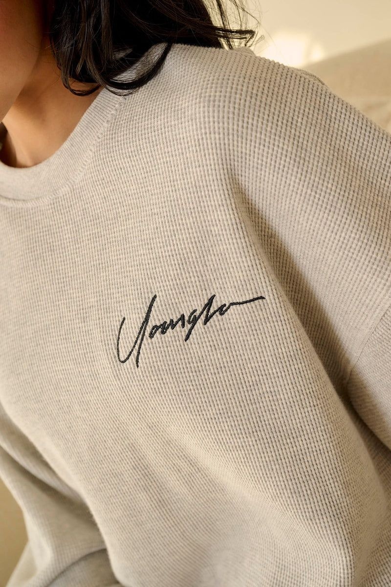 YoungLA 807 Cozy Thermal Longsleeves Black | US7129-348