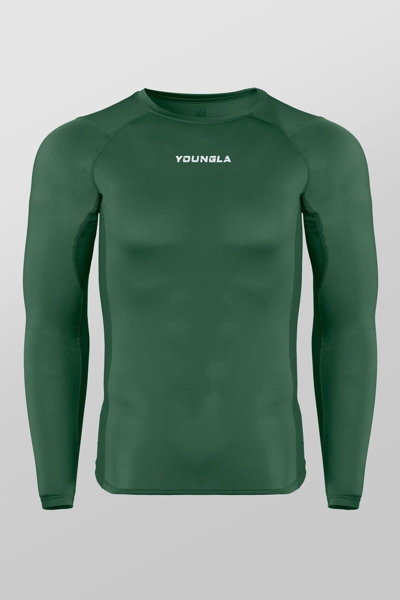 YoungLA 830 , FlexFit Compression Longsleeves Hunter Green | XO1470-683