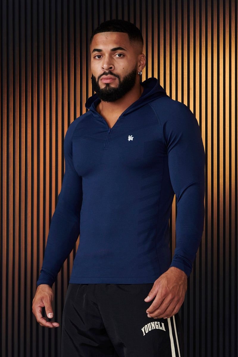 YoungLA 832 , SuperVillain Compression Hoodies Navy | DN3685-240