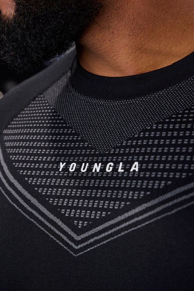 YoungLA 833 , Superhero Compression Longsleeves Black | NG0264-138