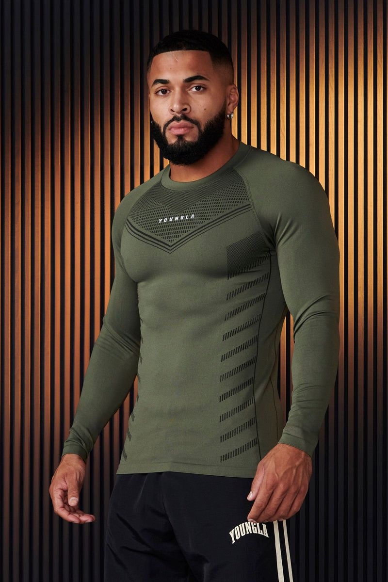 YoungLA 833 , Superhero Compression Longsleeves Black | NG0264-138