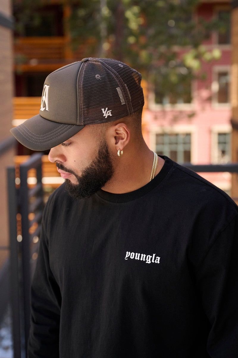 YoungLA 923 , LA Trucker Hats Black | CA5941-782