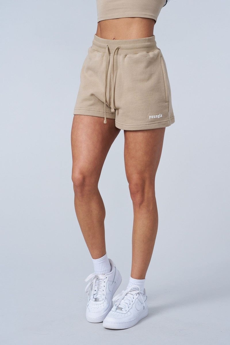 YoungLA W142 , Love Sets , Terry Shorts Beige Wash | CV9765-841