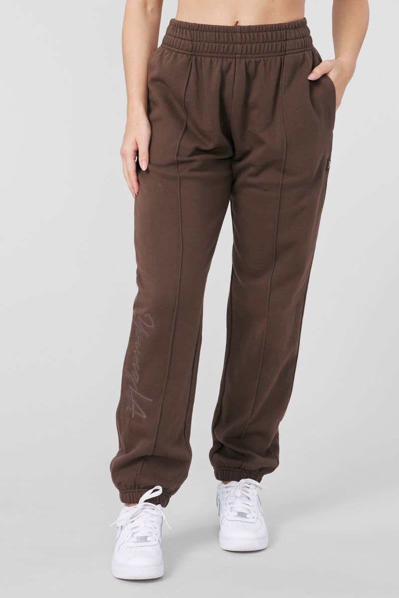 YoungLA W202 , Script Joggers Brown Wash | UB5906-184