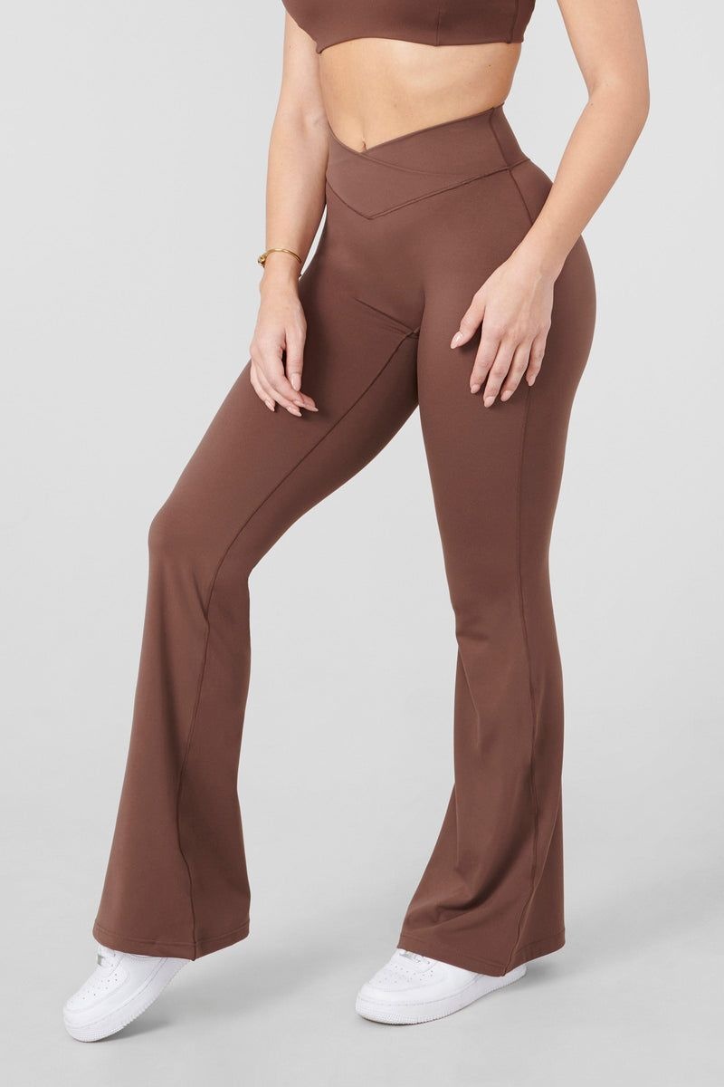 YoungLA W215 Vital Flare Pants Milk Chocolate | ZO6704-312